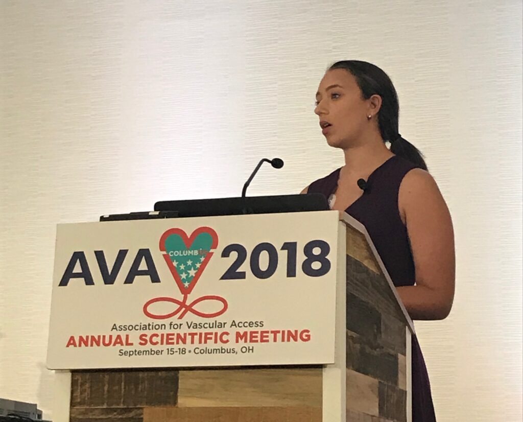 Emily Levy of Mighty Well at AVA 2018 sharing ten demandments of vascular access care