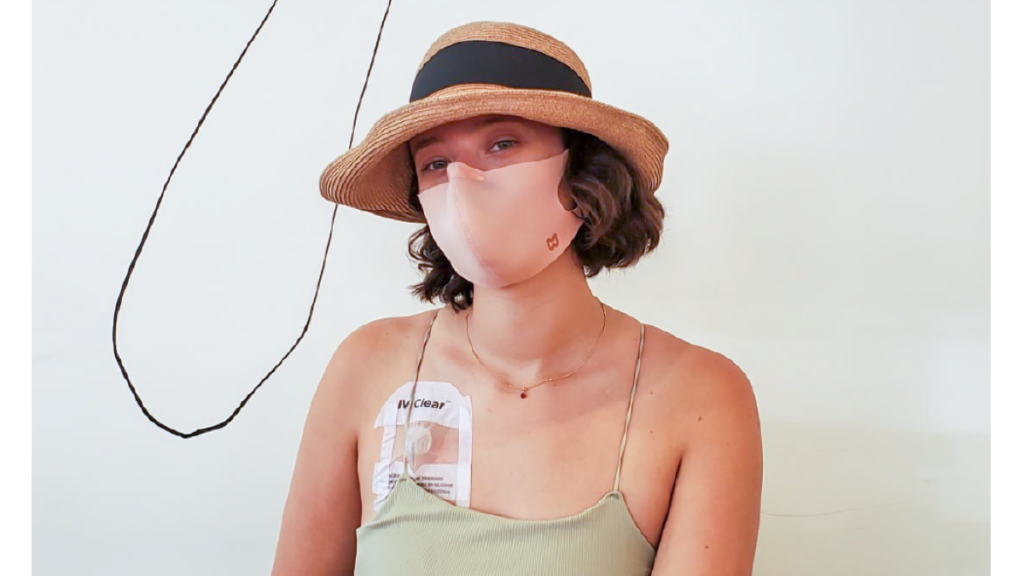 Mighty Well Co-founder Emily with Port